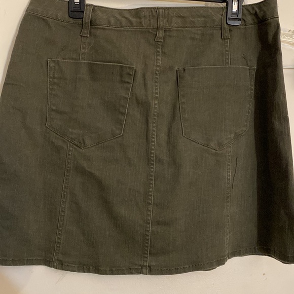 NEW FALLS CREEK HUNTER GREEN A LINE DENIM SKIRT plus size 16. - Picture 4 of 10